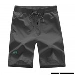 Earth Window Men's Beachwear Slim Fit Quick Dry Board Shorts Holidays Hawaii Swim Trunks with Deep Pockets Gray B07CKV1M9R